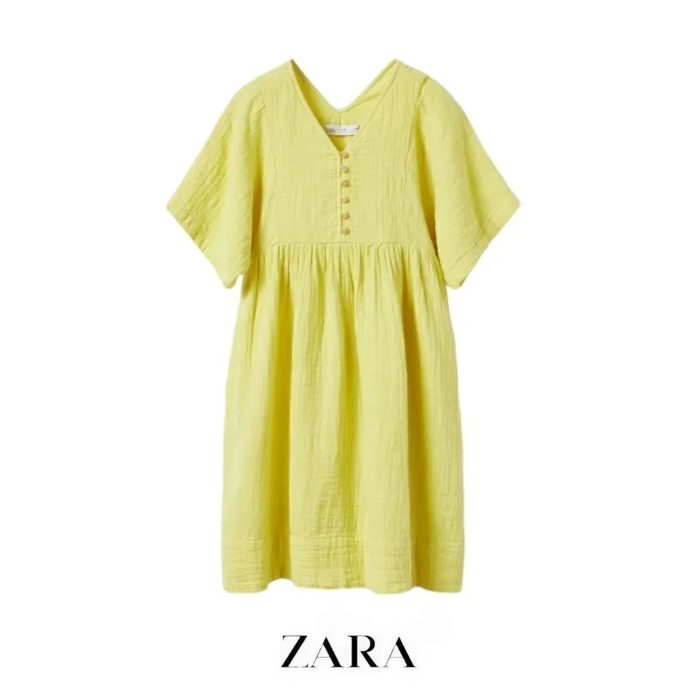 ZARA Kids | Lime Green | TEXTURED DRESS